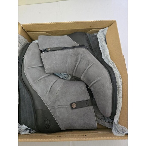 The North Face Bridgeton Wedge Bootie Gray Leather-Suede Waterproof Size 10.5 - Picture 11 of 13
